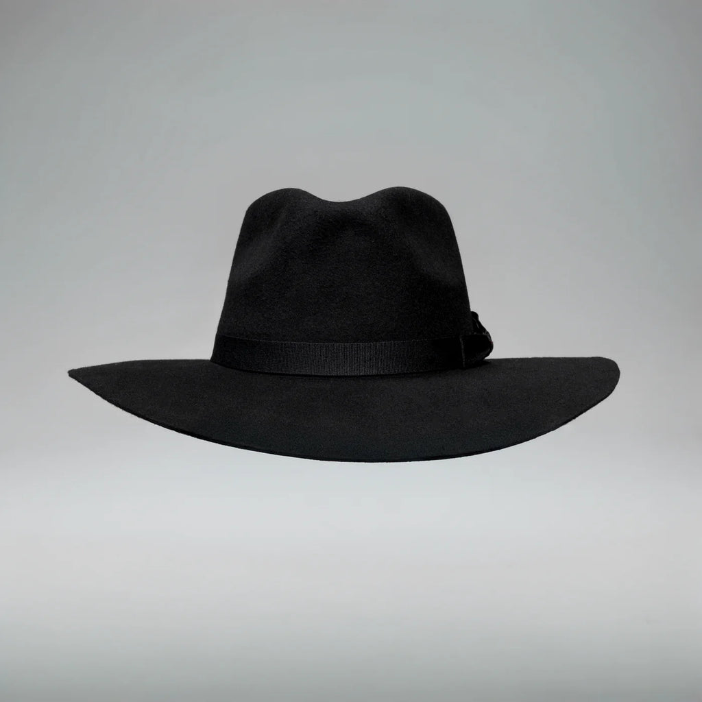 Men’s Rodeo Cartie T50X Indiana Style Texana Cowboy 50% Wool  Felt Hat - Black