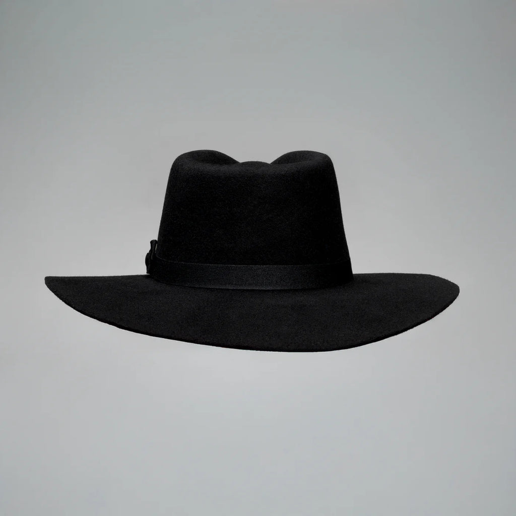 Men’s Rodeo Cartie T50X Indiana Style Texana Cowboy 50% Wool  Felt Hat - Black