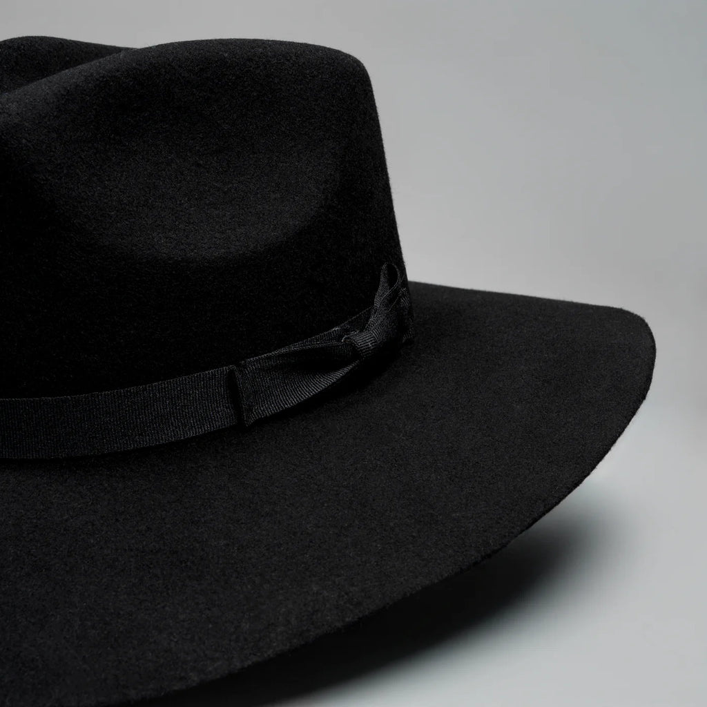 Men’s Rodeo Cartie T50X Indiana Style Texana Cowboy 50% Wool  Felt Hat - Black
