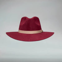Men’s Rodeo Cartie T50X Indiana Style Texana Cowboy 50% Wool  Felt Hat - Wine