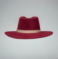 Men’s Rodeo Cartie T50X Indiana Style Texana Cowboy 50% Wool  Felt Hat - Wine