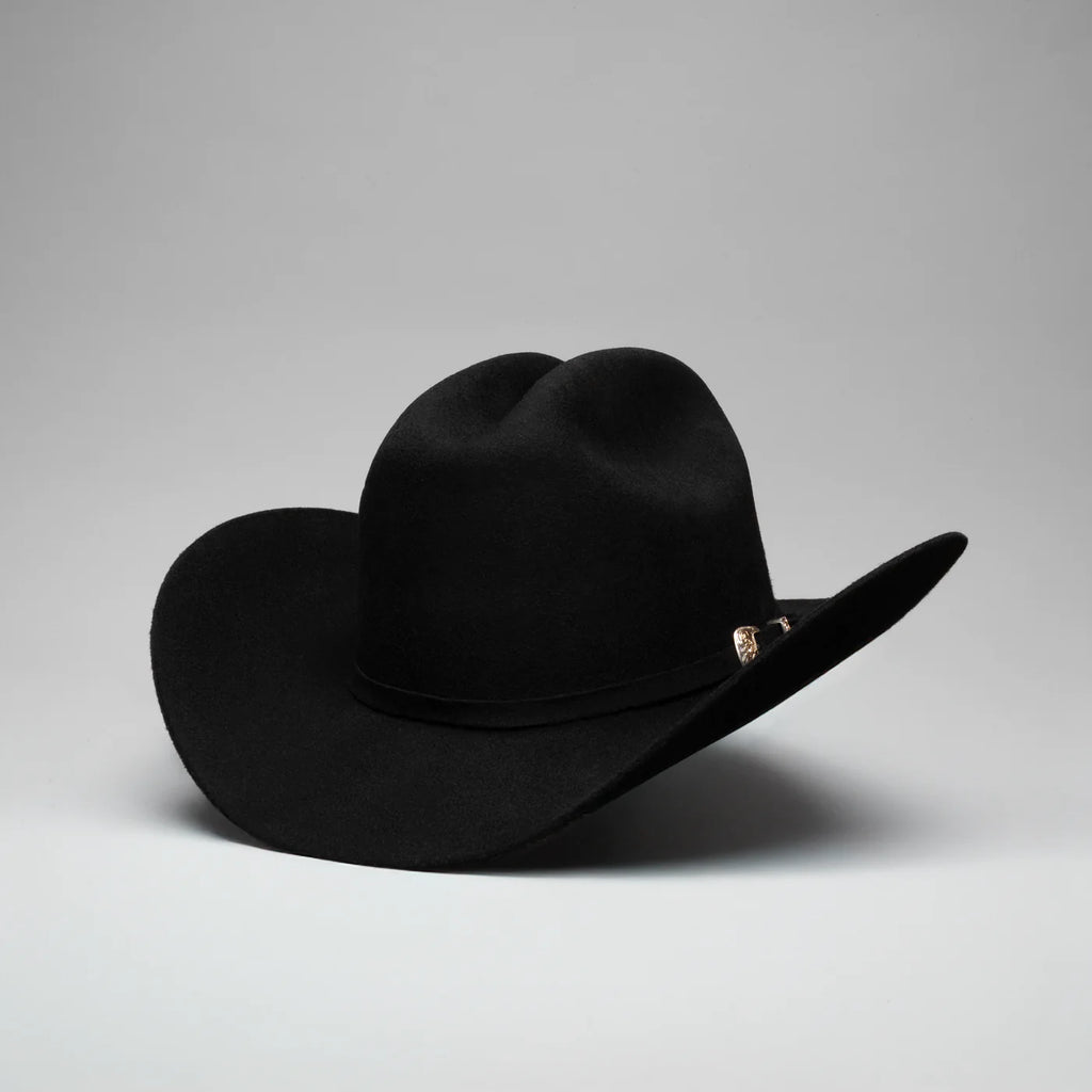 Men’s Rodeo Cartie T100X Julion Style Texana Cowboy Felt Hat - Black