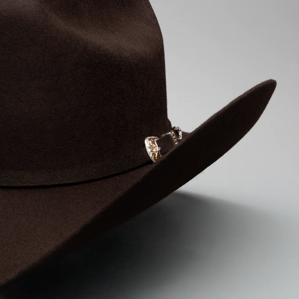Men’s Rodeo Cartie T50X Julion Style Texana Cowboy Felt Hat - Brown