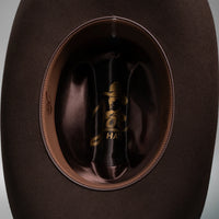 Men’s Rodeo Cartie T50X Julion Style Texana Cowboy Felt Hat - Brown