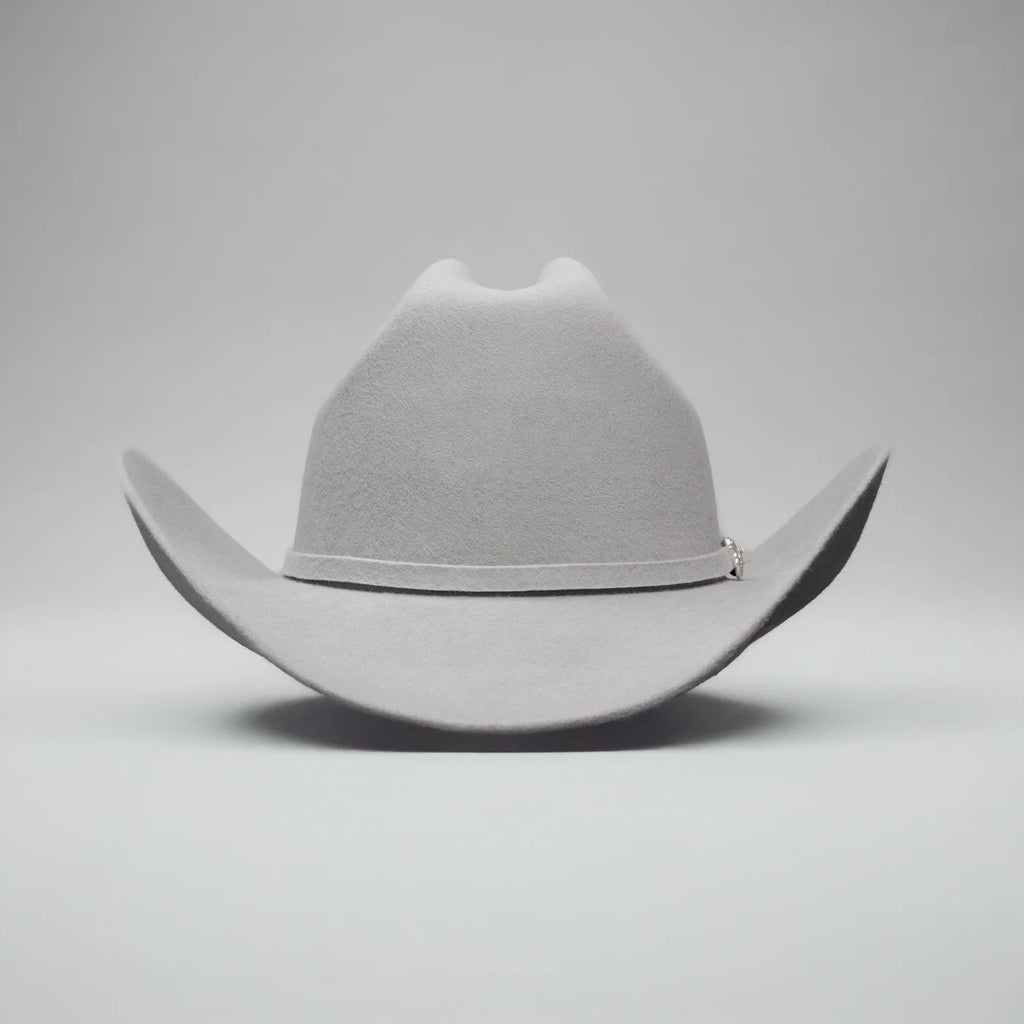 Men’s Rodeo Cartie T50X Julion Style Texana Cowboy Felt Hat - Silver