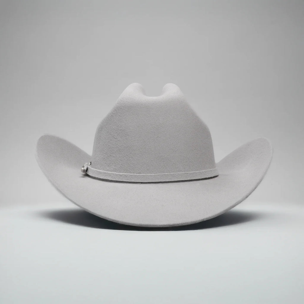 Men’s Rodeo Cartie T50X Julion Style Texana Cowboy Felt Hat - Silver