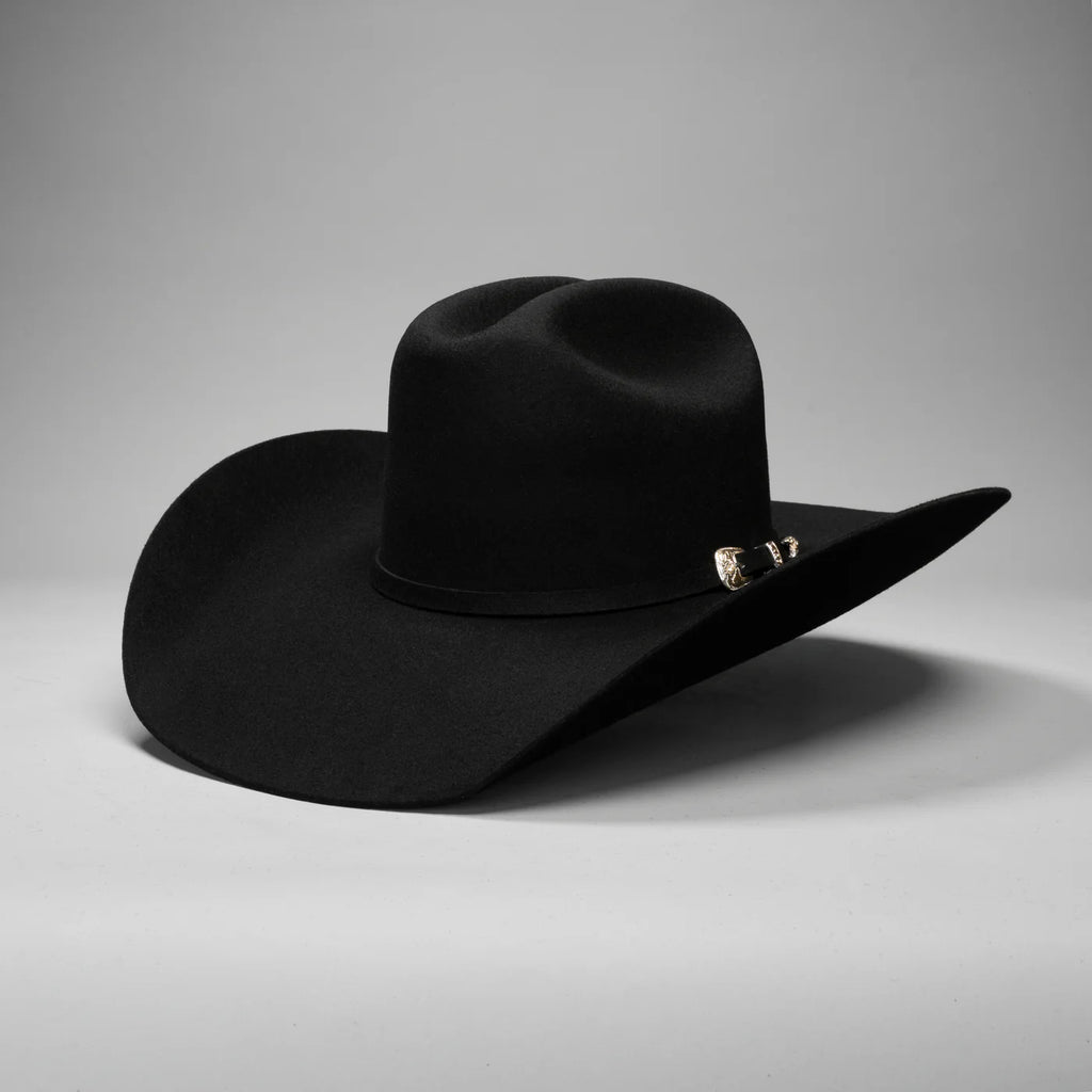 Men’s Rodeo Cartie JB 50X Texas Style Texana Cowboy Felt Hat - Black