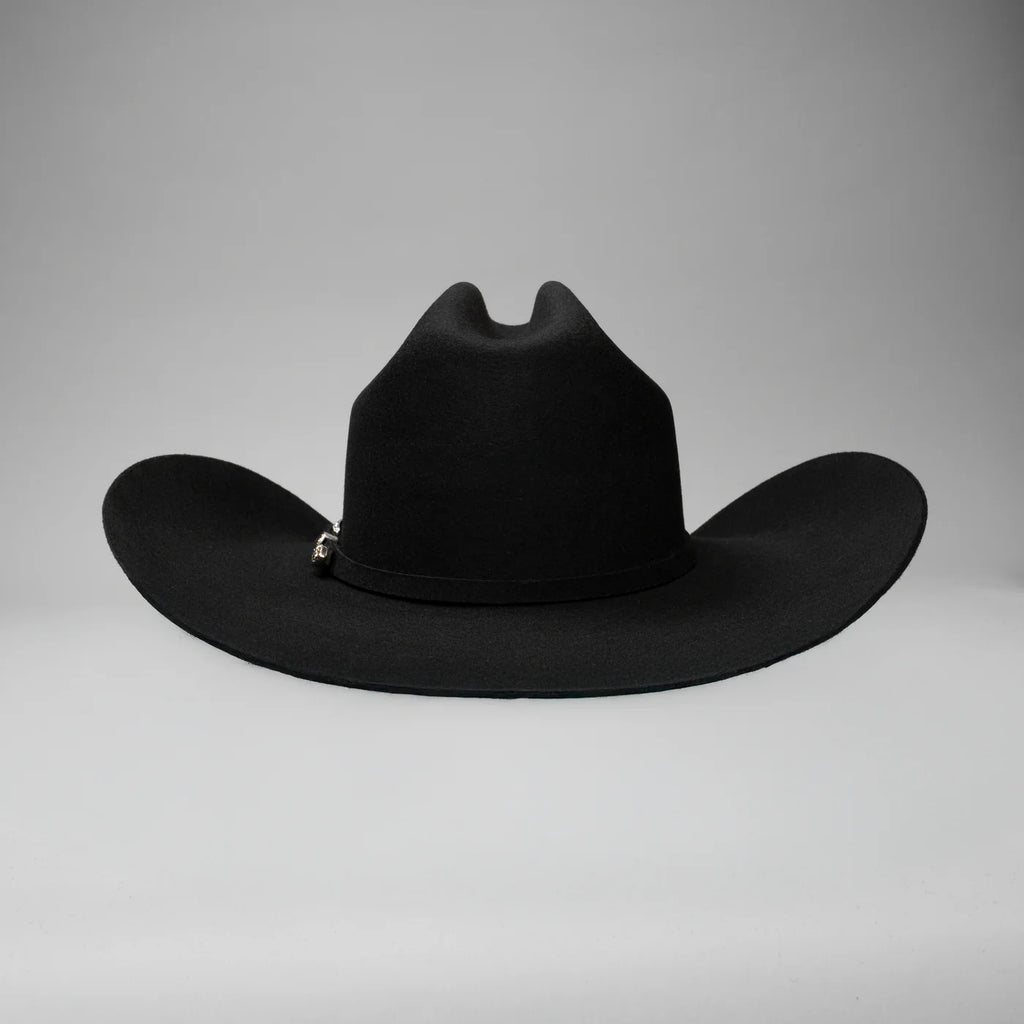 Men’s Rodeo Cartie JB 50X Texas Style Texana Cowboy Felt Hat - Black