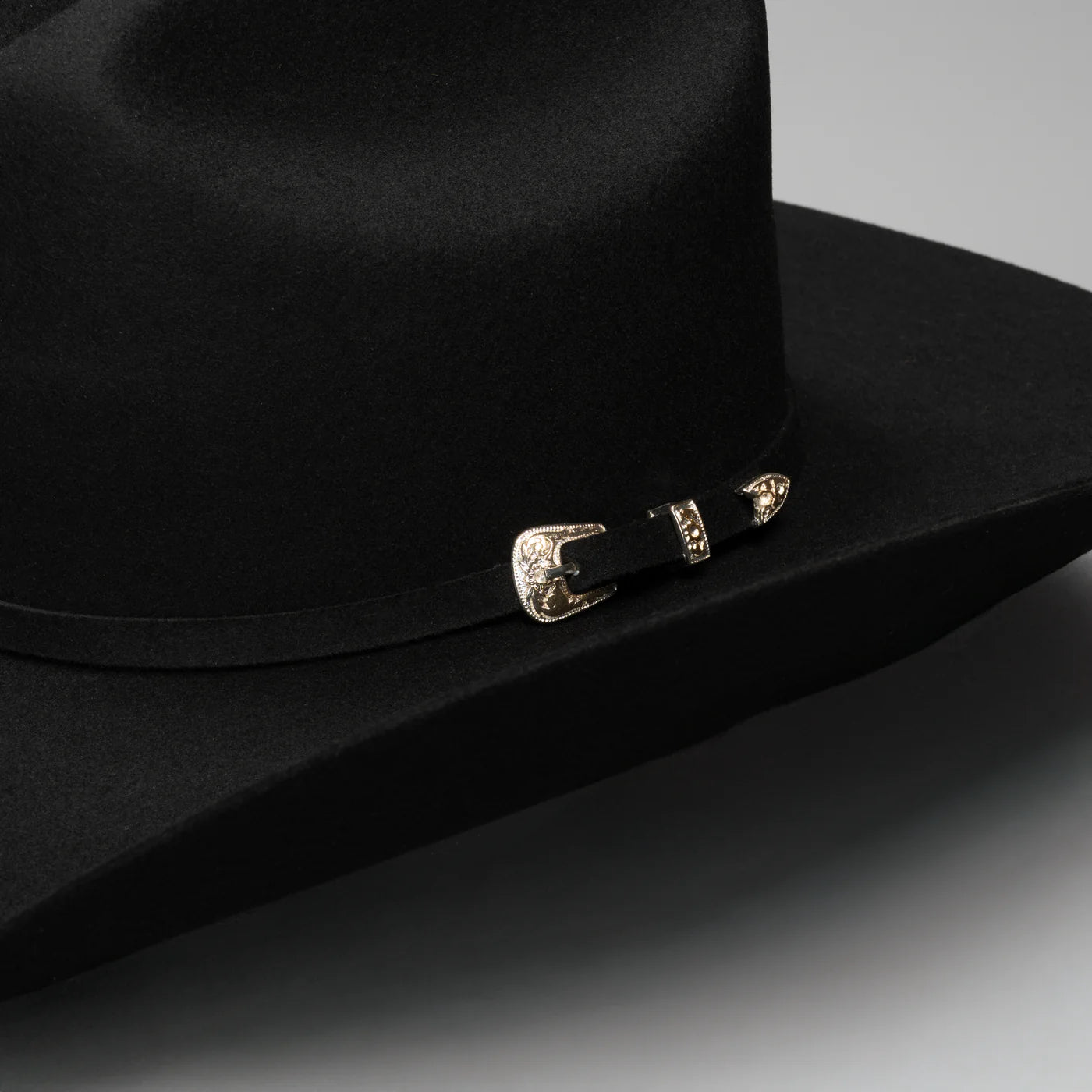 Men’s Rodeo Cartie JB 50X Texas Style Texana Cowboy Felt Hat - Black