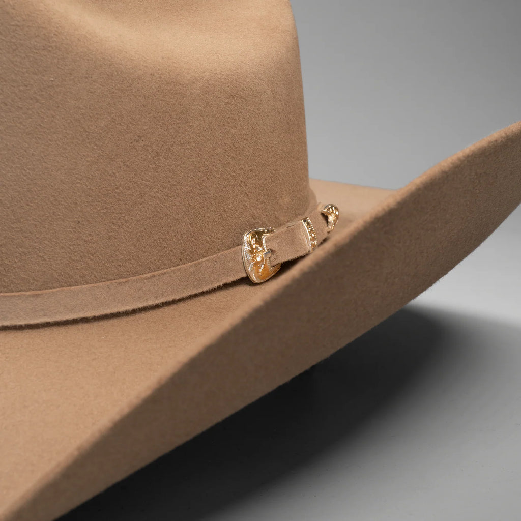 Men’s Rodeo Cartie JB 50X Texas Style Texana Cowboy Felt Hat - Camel