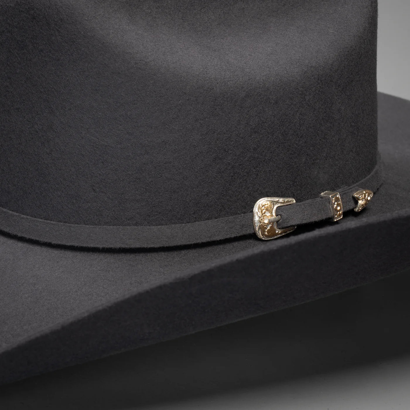 Men’s Rodeo Cartie JB 50X Texas Style Texana Cowboy Felt Hat - Granite