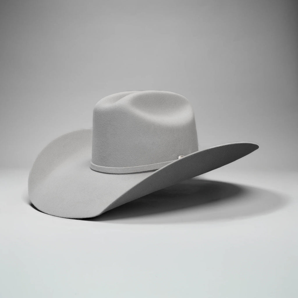 Men’s Rodeo Cartie JB 50X Texas Style Texana Cowboy Felt Hat - Silver