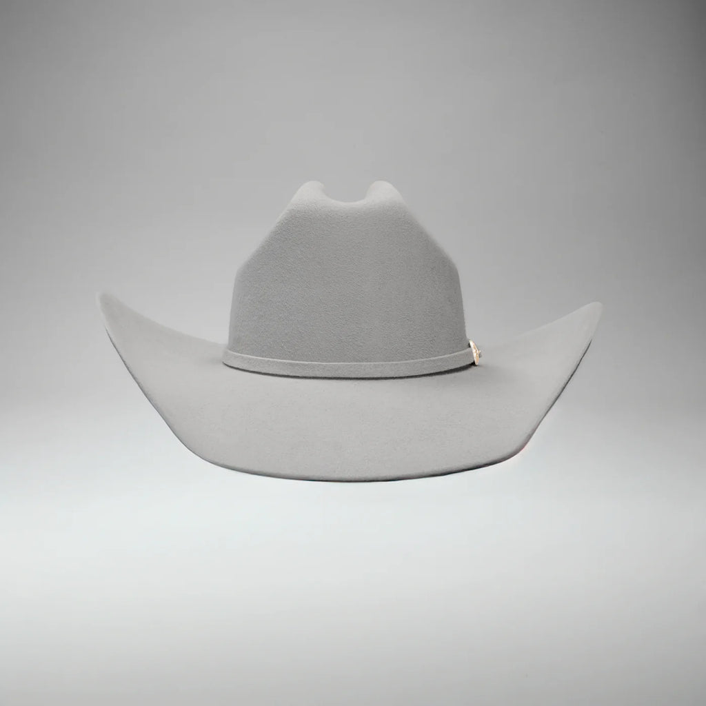 Men’s Rodeo Cartie JB 50X Texas Style Texana Cowboy Felt Hat - Silver
