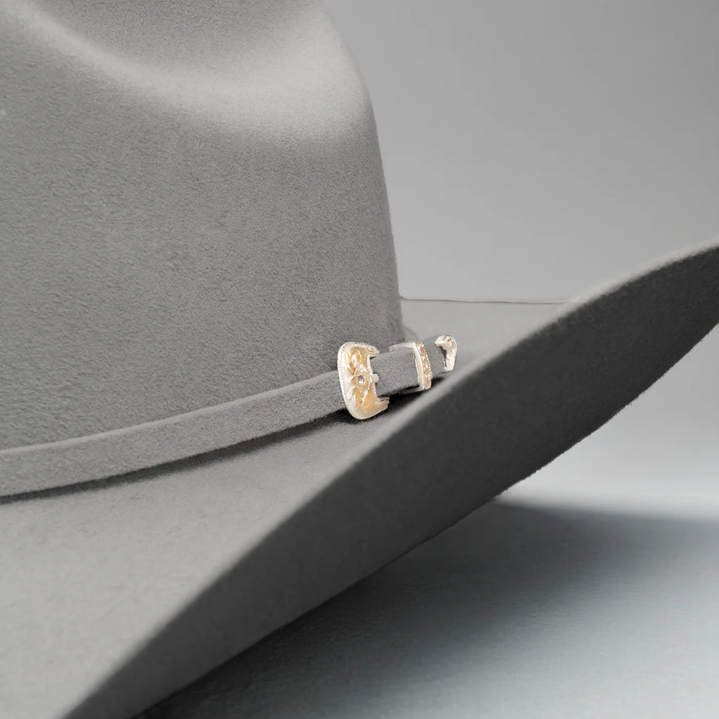 Men’s Rodeo Cartie JB 50X Texas Style Texana Cowboy Felt Hat - Silver