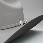 Men’s Rodeo Cartie JB 50X Texas Style Texana Cowboy Felt Hat - Silver