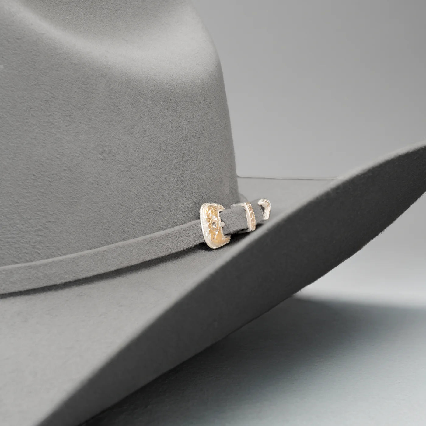 Men’s Rodeo Cartie JB 50X Texas Style Texana Cowboy Felt Hat - Silver
