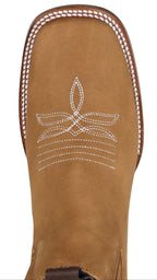 Women´s Silverton Jenny All Leather Wide Square Toe Short Boots-Tobacco
