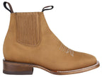 Women´s Silverton Jenny All Leather Wide Square Toe Short Boots-Tobacco