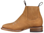Women´s Silverton Jenny All Leather Wide Square Toe Short Boots-Tobacco