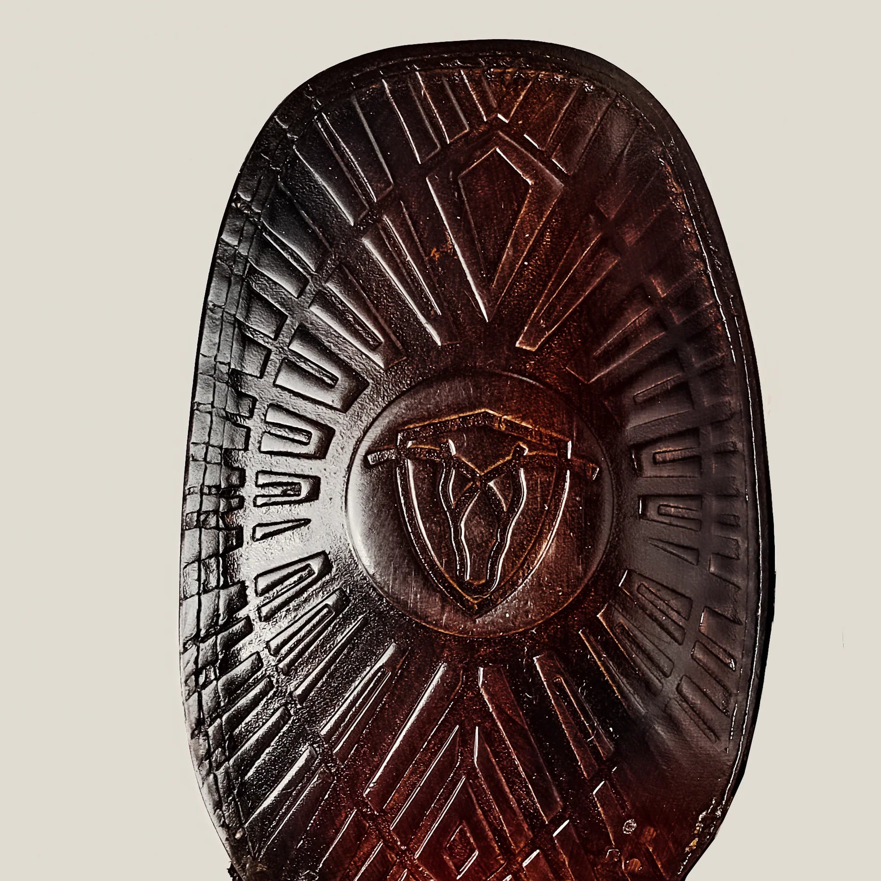 Durable sole on men’s pirarucu square toe cowboy boots