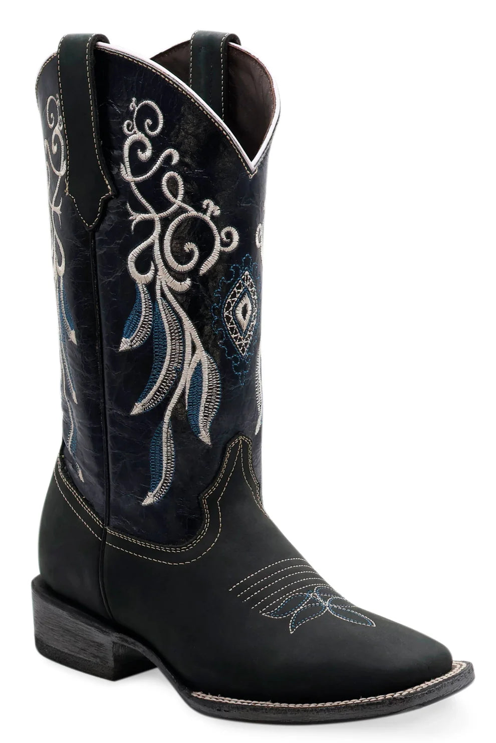 Women´s Silverton Mary All Leather Wide Square Toe Boots-Black