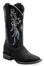 Women´s Silverton Mary All Leather Wide Square Toe Boots-Black