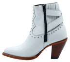 Women´s Silverton Morgan All Leather Snip Toe Short Boots-White
