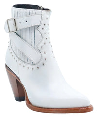 Women´s Silverton Morgan All Leather Snip Toe Short Boots-White