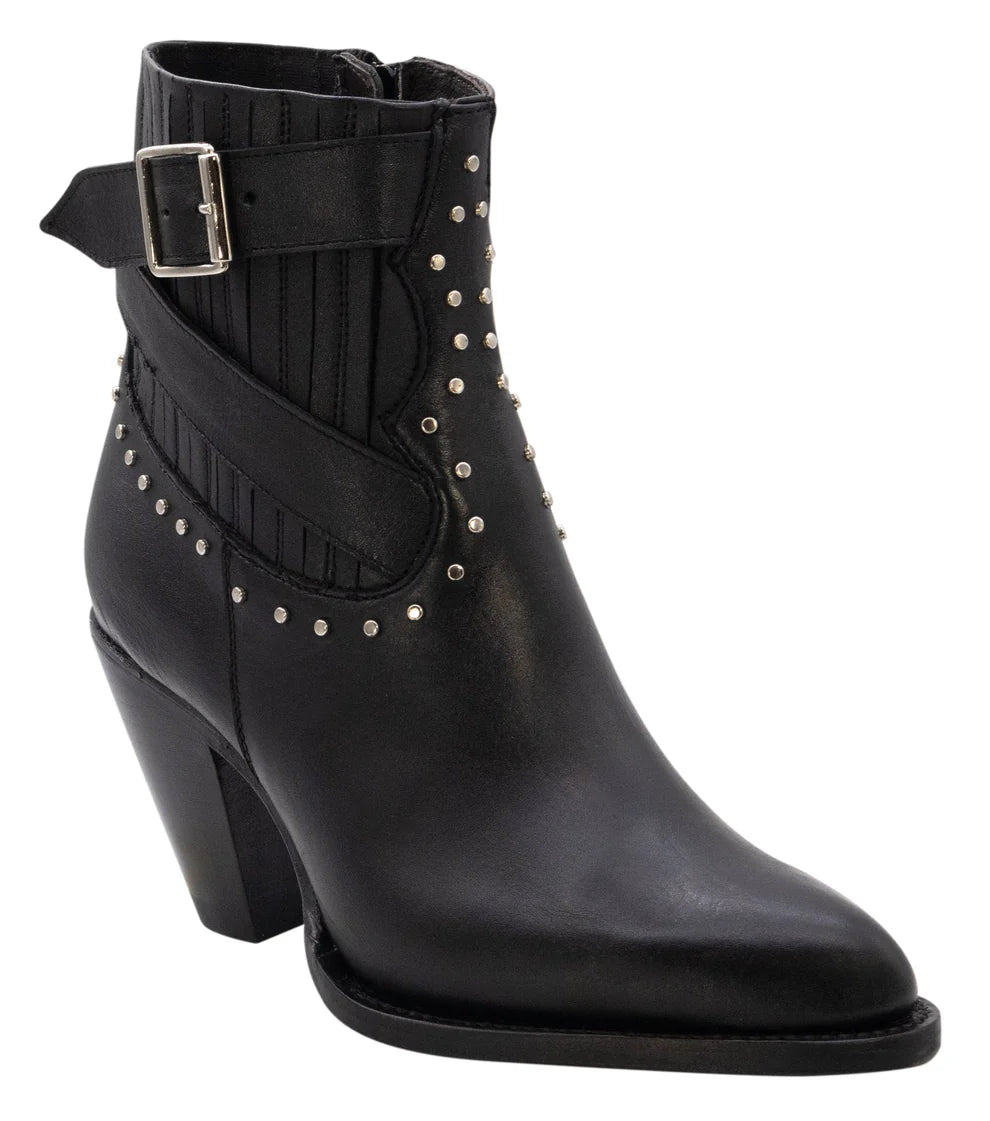 Women´s Silverton Morgan All Leather Snip Toe Short Boots-Black