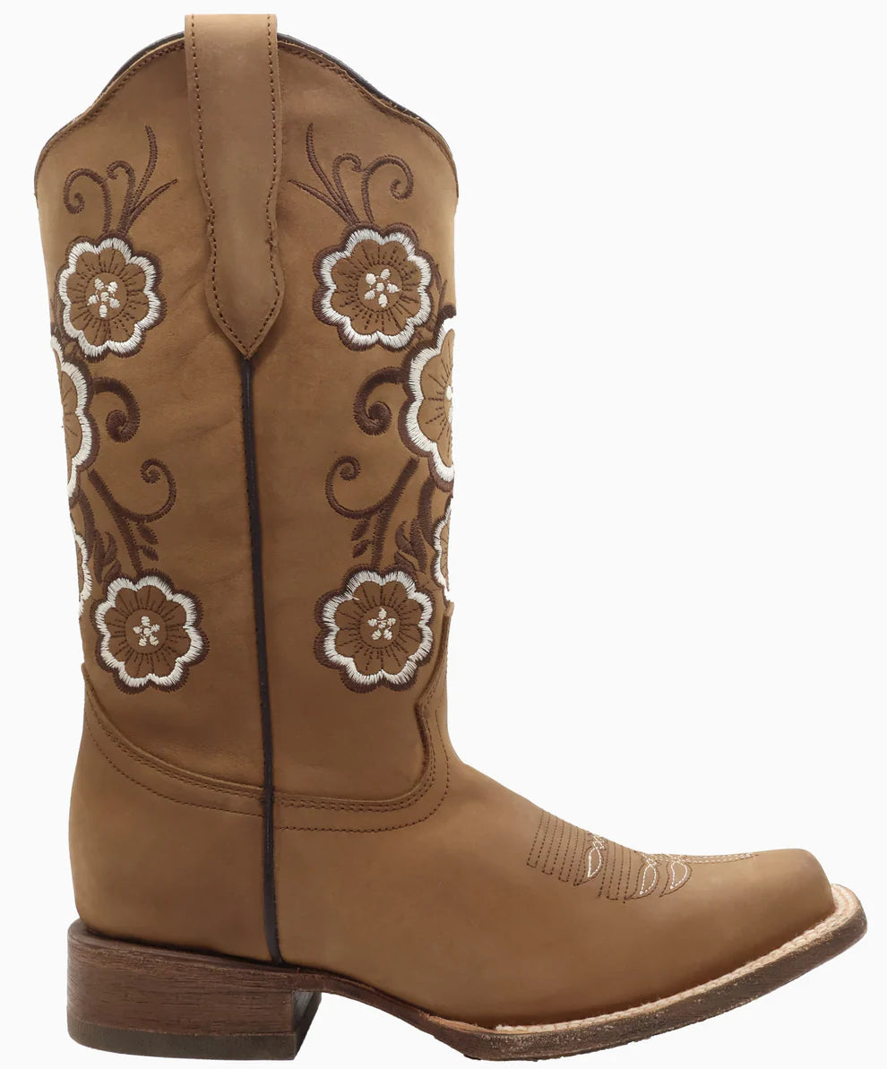 Women´s Silverton Linda All Leather Square Toe Boots-Tobacco