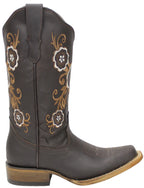 Women´s Silverton Linda All Leather Square Toe Boots-Chocolate