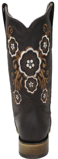 Women´s Silverton Linda All Leather Square Toe Boots-Chocolate