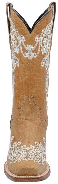 Women´s Silverton Diana All Leatner Square Toe Boots-Beige