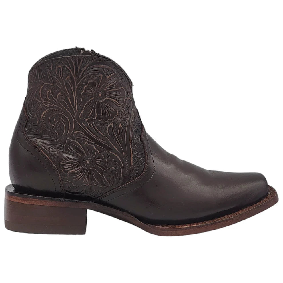 Women´s Silverton Nelly All Leather Square Toe Short Boots-Chocolate