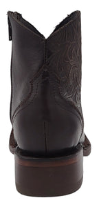 Women´s Silverton Nelly All Leather Square Toe Short Boots-Chocolate
