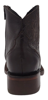 Women´s Silverton Nelly All Leather Square Toe Short Boots-Chocolate