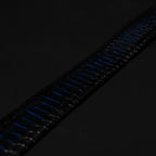 Python Snakeskin Print Western Belt with Removable Buckle - Blue