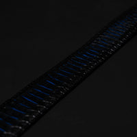 Python Snakeskin Print Western Belt with Removable Buckle - Blue