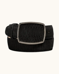Python snakeskin western belt with removable cowboy buckle