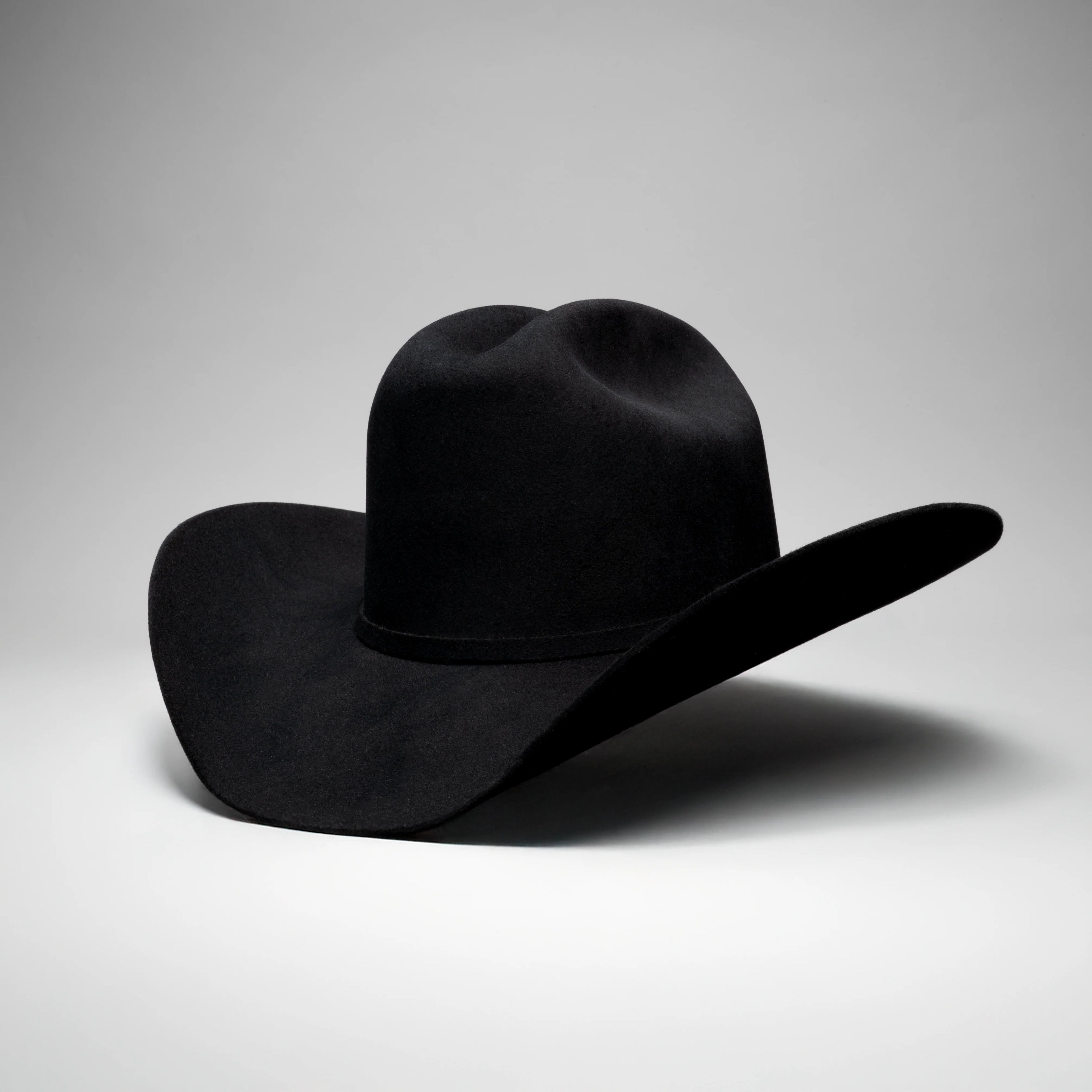 Men’s Rodeo Cartie 100X Sinaloa Style Western Cowboy Fur Felt Hat - Black