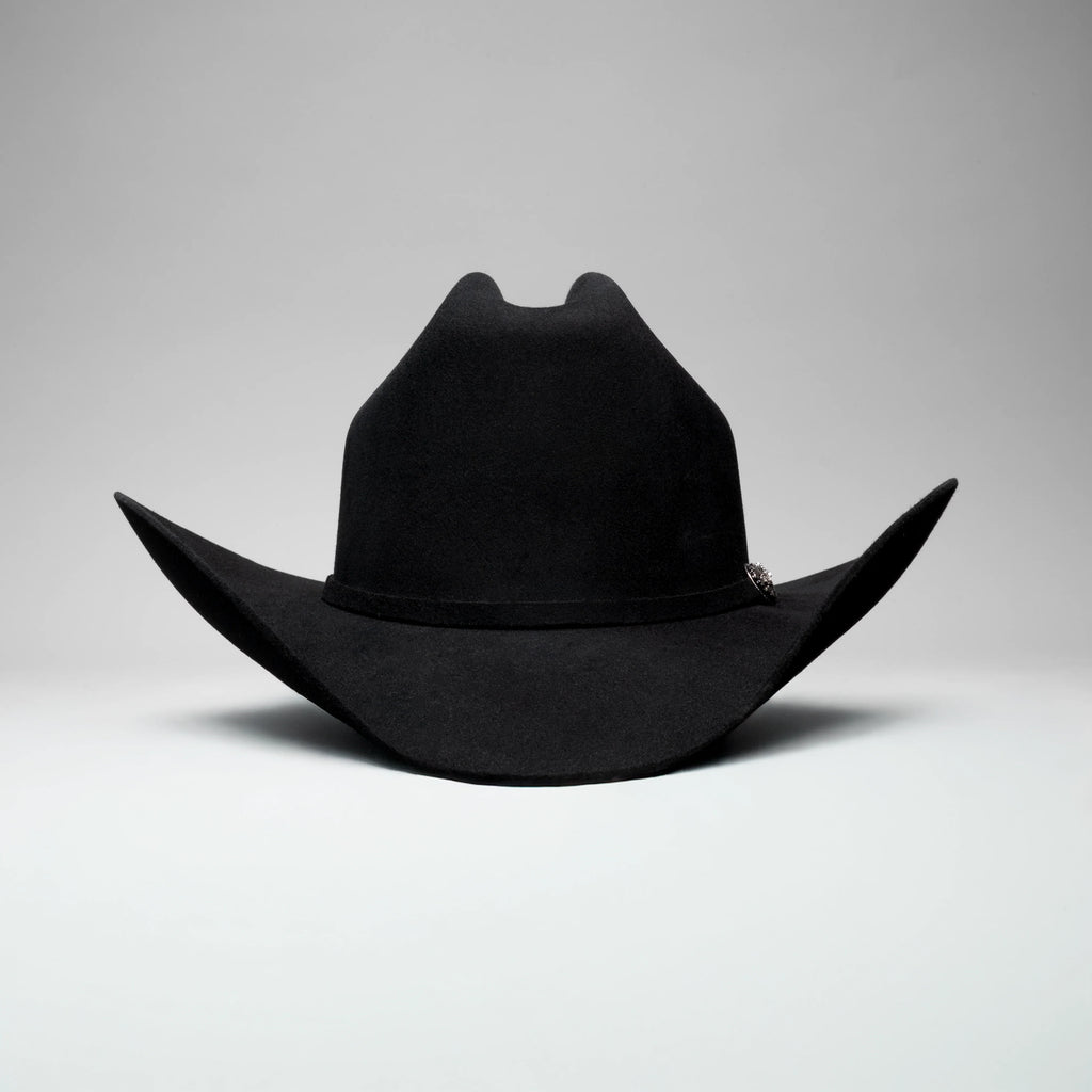 Men’s Rodeo Cartie 100X Sinaloa Style Western Cowboy Fur Felt Hat - Black