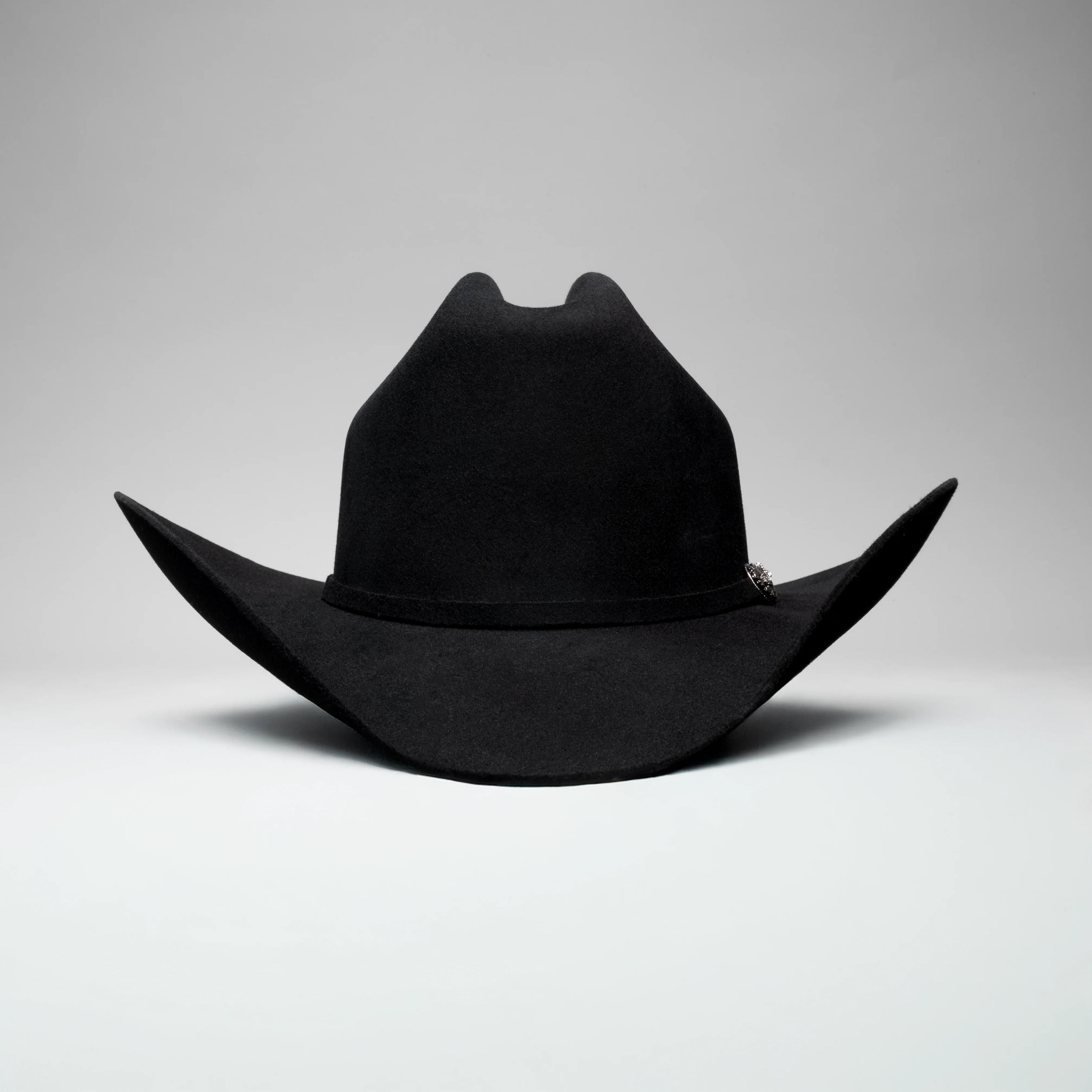 Men’s Rodeo Cartie 100X Sinaloa Style Western Cowboy Fur Felt Hat - Black