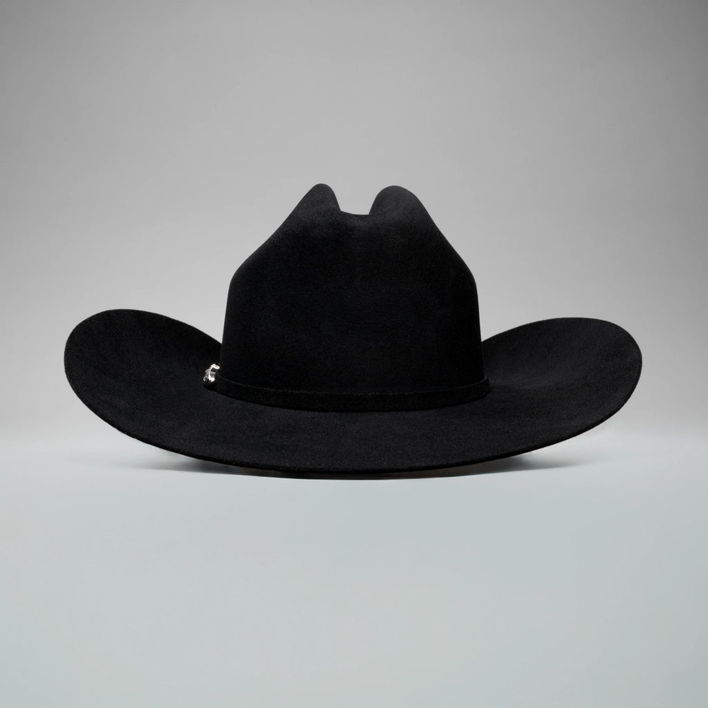 Men’s Rodeo Cartie 100X Sinaloa Style Western Cowboy Fur Felt Hat - Black