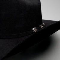 Men’s Rodeo Cartie 100X Sinaloa Style Western Cowboy Fur Felt Hat - Black
