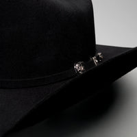Men’s Rodeo Cartie 50X Sinaloa Style Texana Cowboy Fur Felt Hat - Black