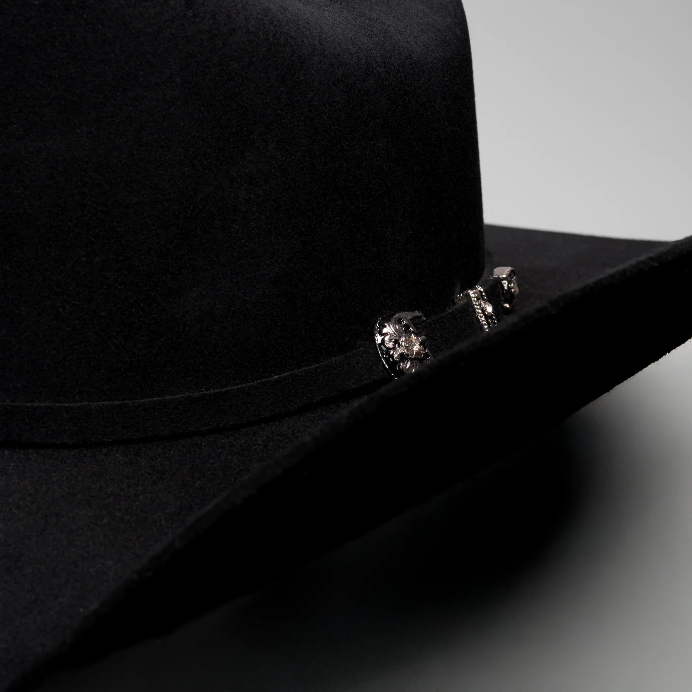 Men’s Rodeo Cartie 50X Sinaloa Style Texana Cowboy Fur Felt Hat - Black