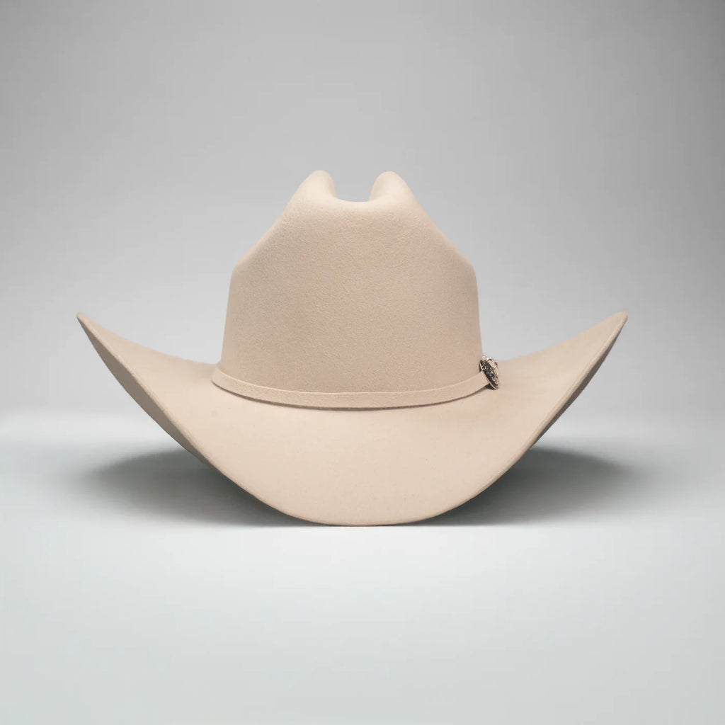Men’s Rodeo Cartie 100X Sinaloa Style Western Cowboy Fur Felt Hat - Bone