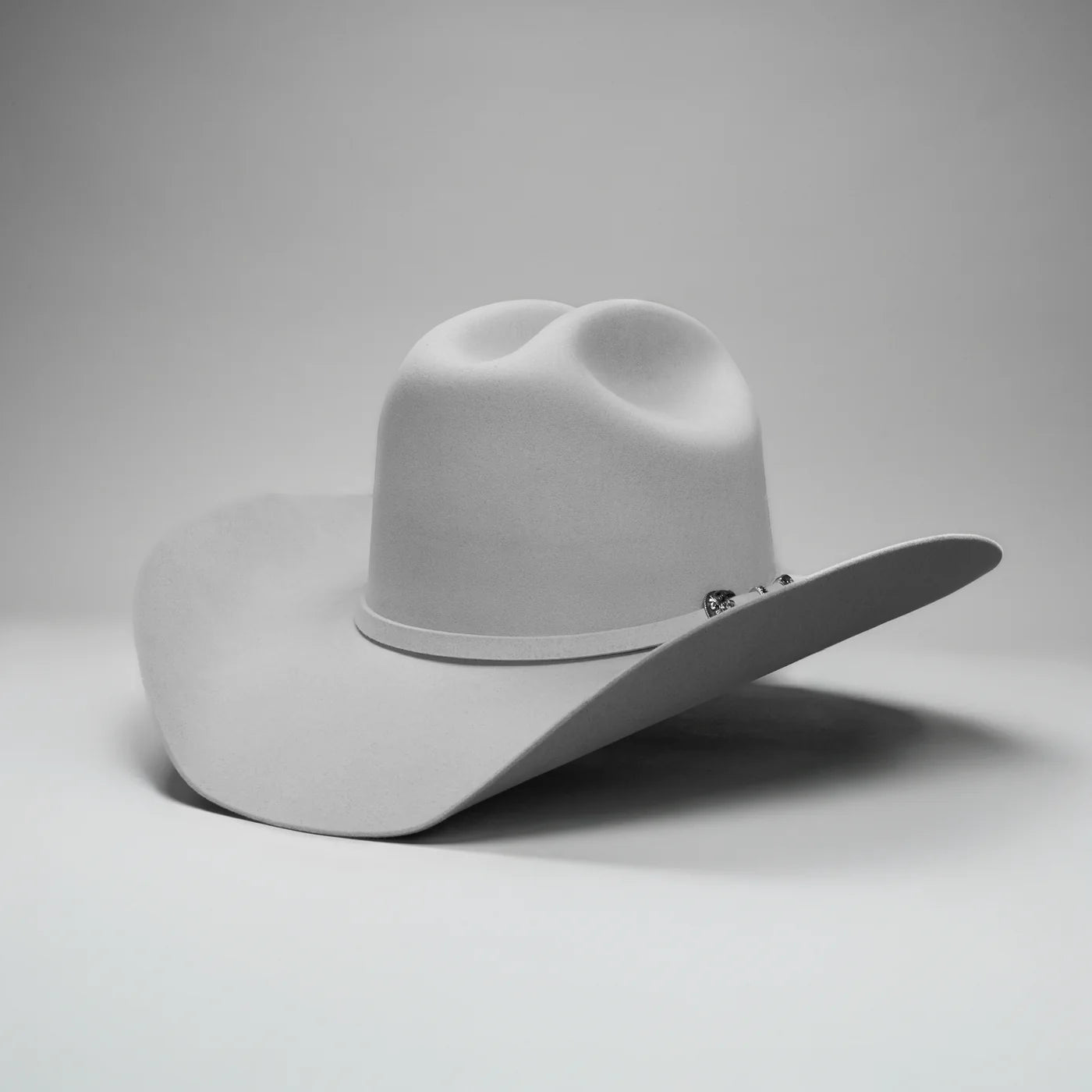 Men’s Rodeo Cartie 100X Sinaloa Style Western Cowboy Fur Felt Hat - Silver Gray