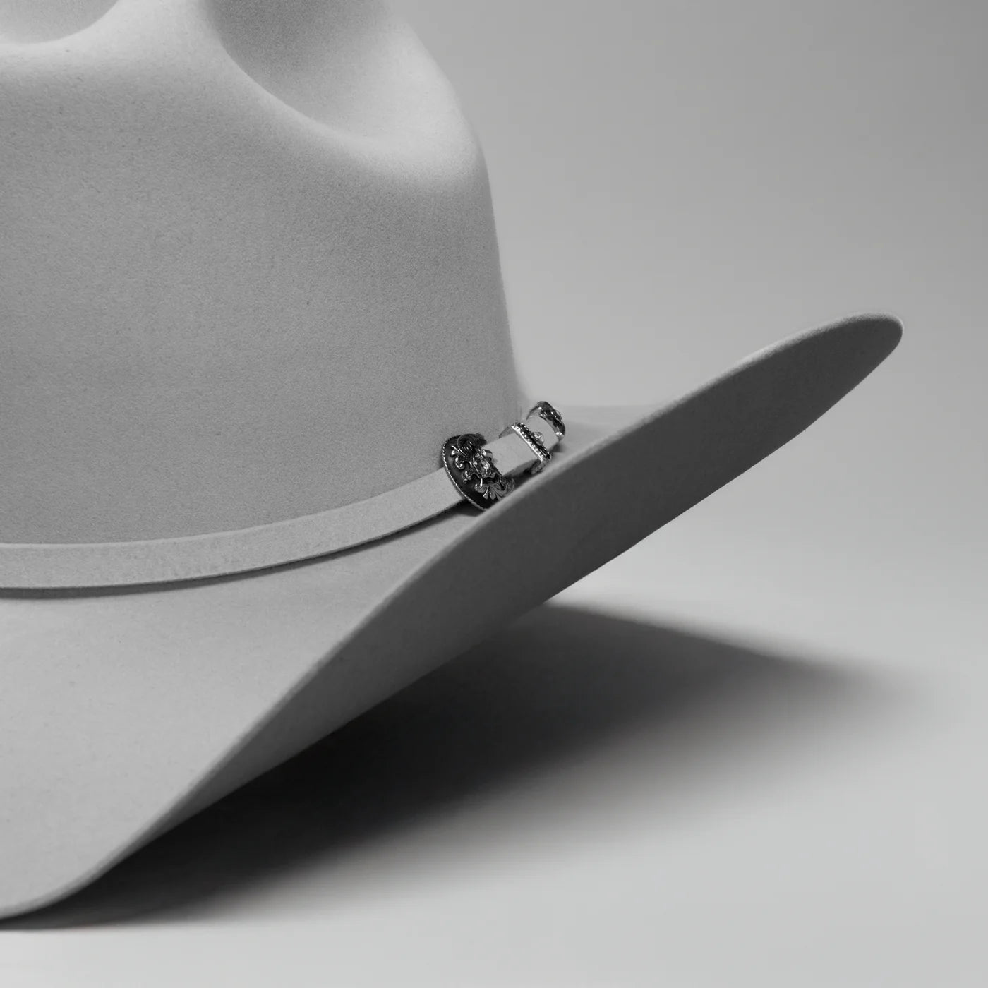 Men’s Rodeo Cartie 100X Sinaloa Style Western Cowboy Fur Felt Hat - Silver Gray