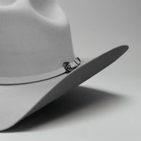 Men’s Rodeo Cartie 50X Sinaloa Style Texana Cowboy Fur Felt Hat - Silver